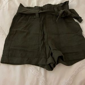 Green Casual Dress Shorts